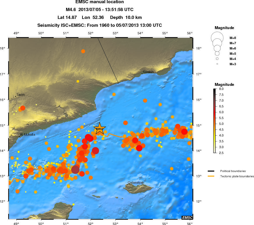 regional magnitude historical seismicity