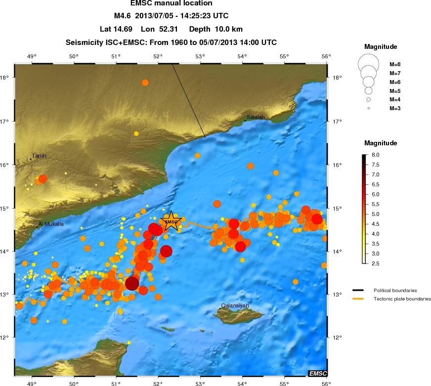 regional magnitude historical seismicity