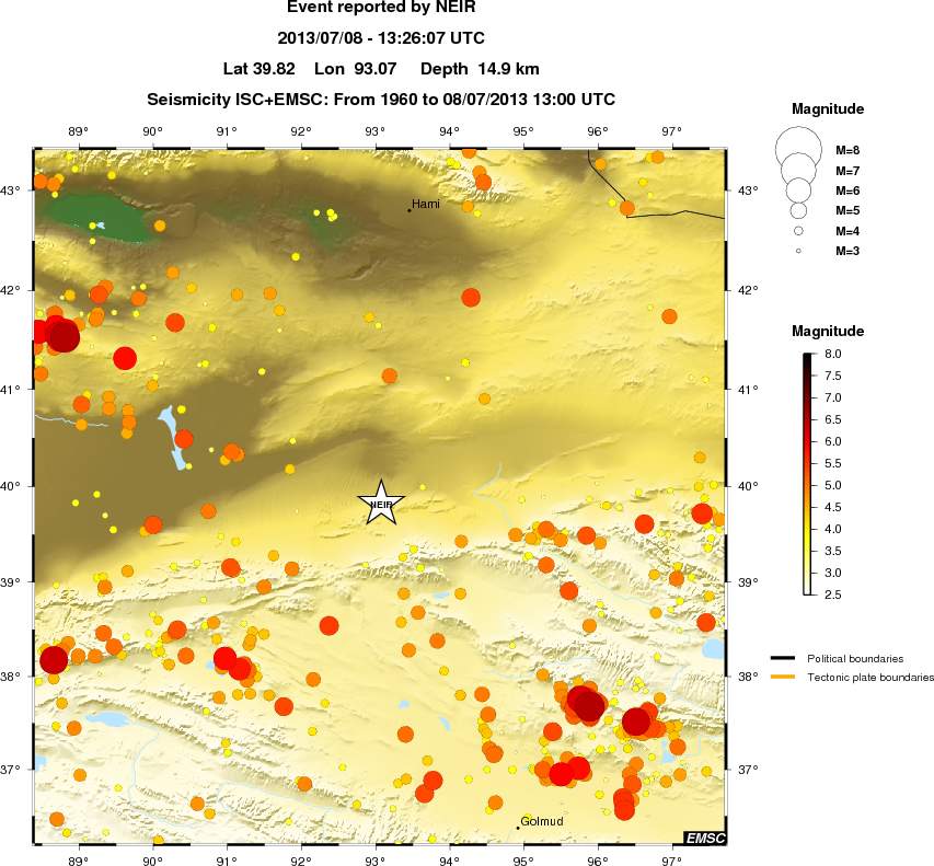 regional magnitude historical seismicity