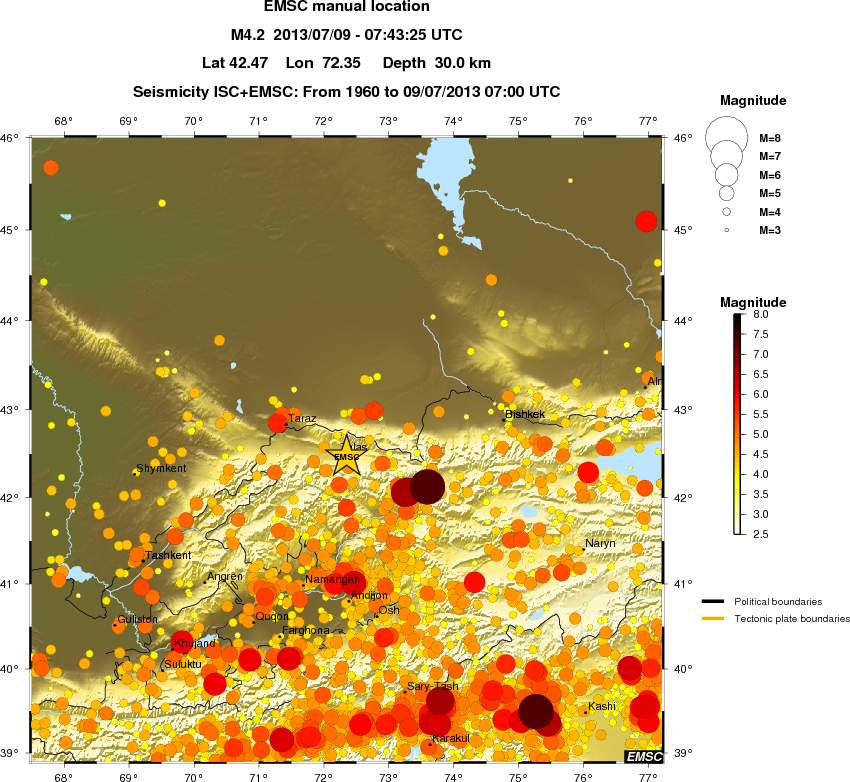 regional magnitude historical seismicity