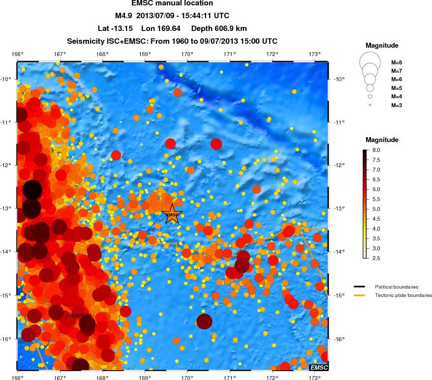 regional magnitude historical seismicity