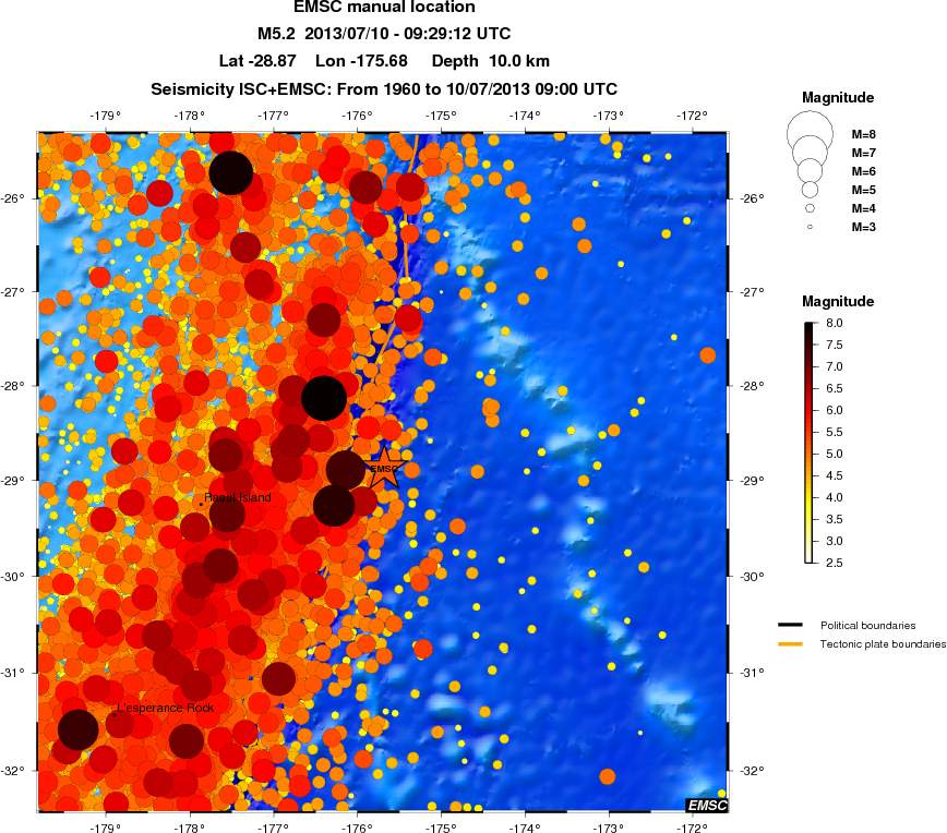 regional magnitude historical seismicity