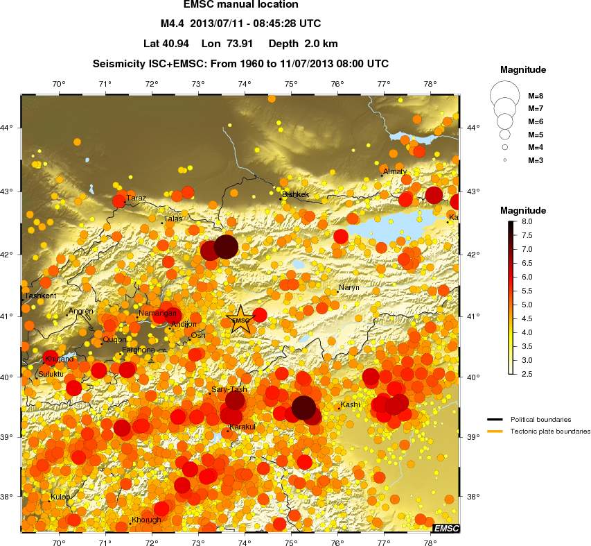 regional magnitude historical seismicity