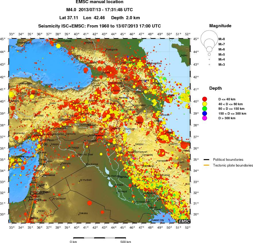 wide historical seismicity