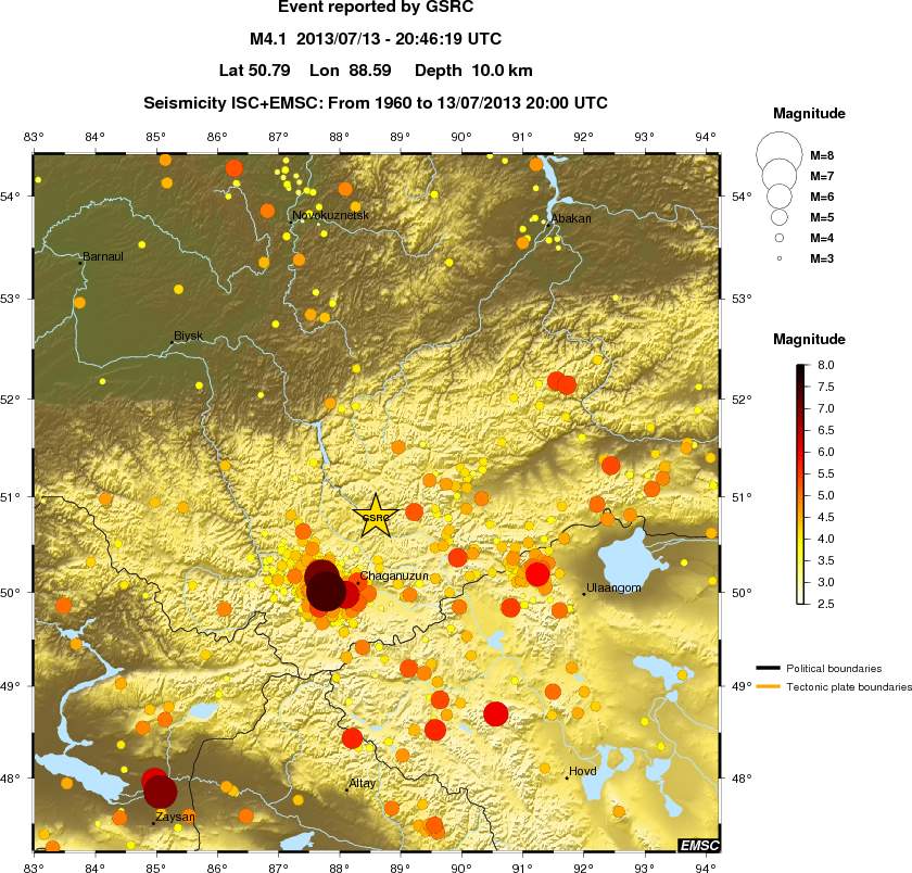 regional magnitude historical seismicity