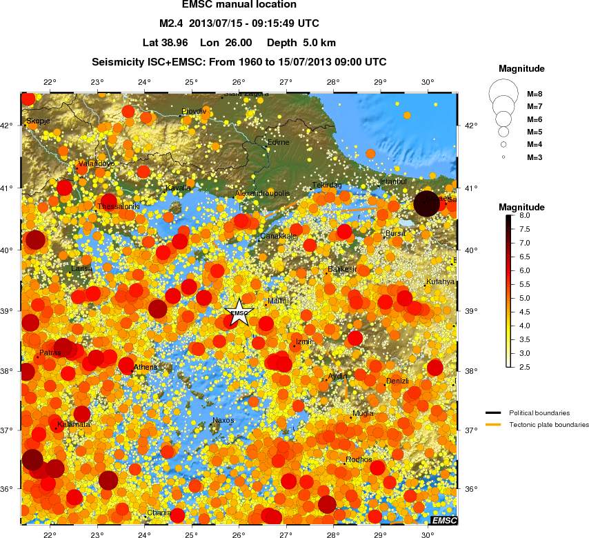 regional magnitude historical seismicity