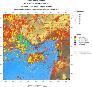 regional historical seismicity