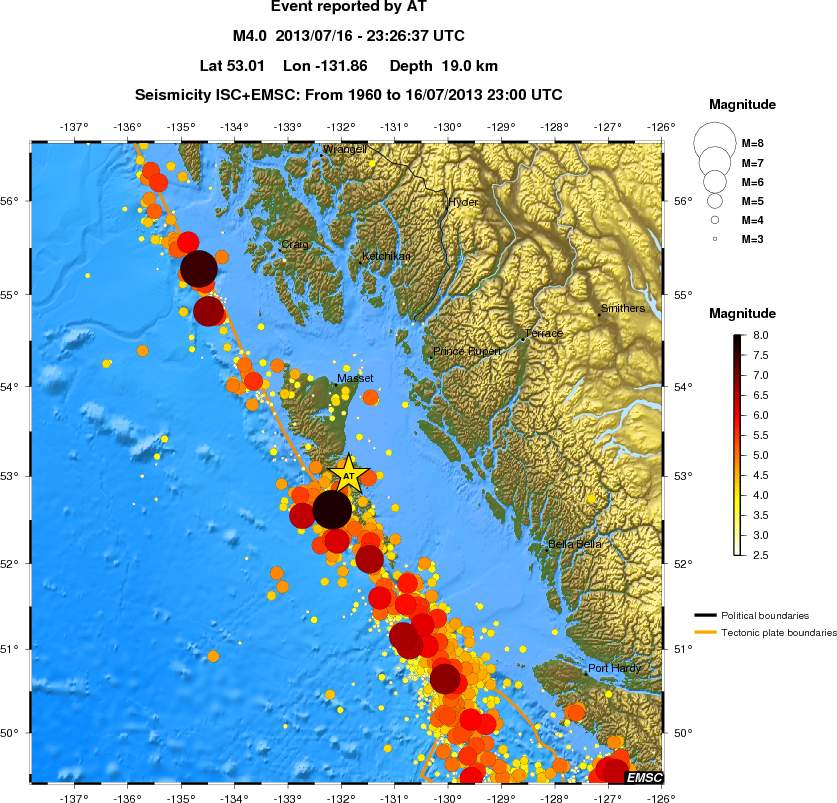 regional magnitude historical seismicity