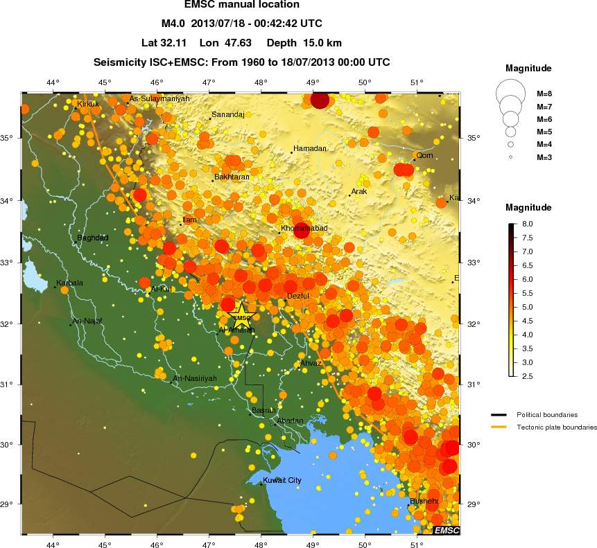 regional magnitude historical seismicity
