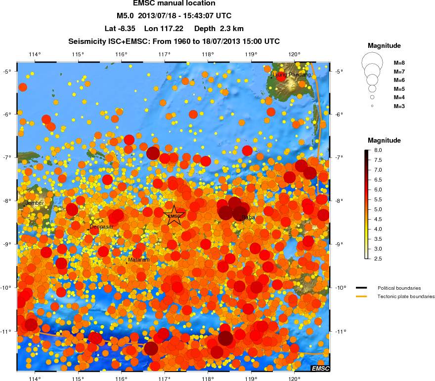 regional magnitude historical seismicity