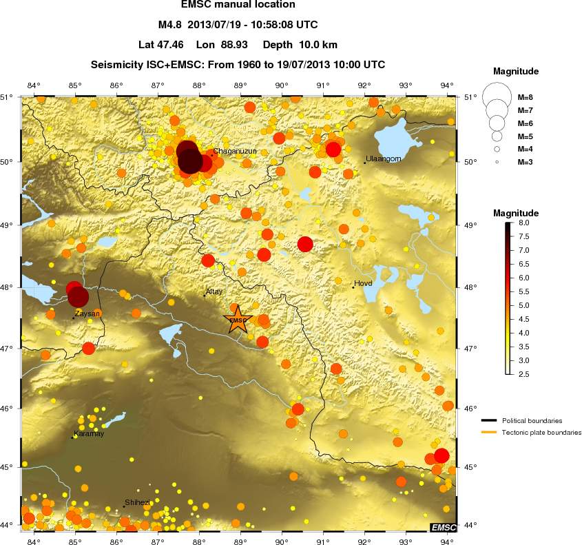 regional magnitude historical seismicity