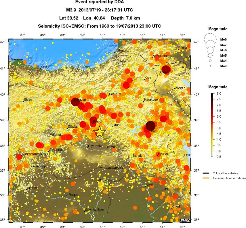 regional magnitude historical seismicity