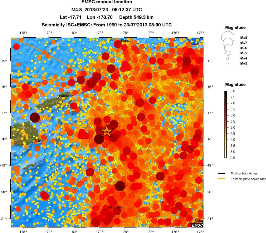 regional magnitude historical seismicity