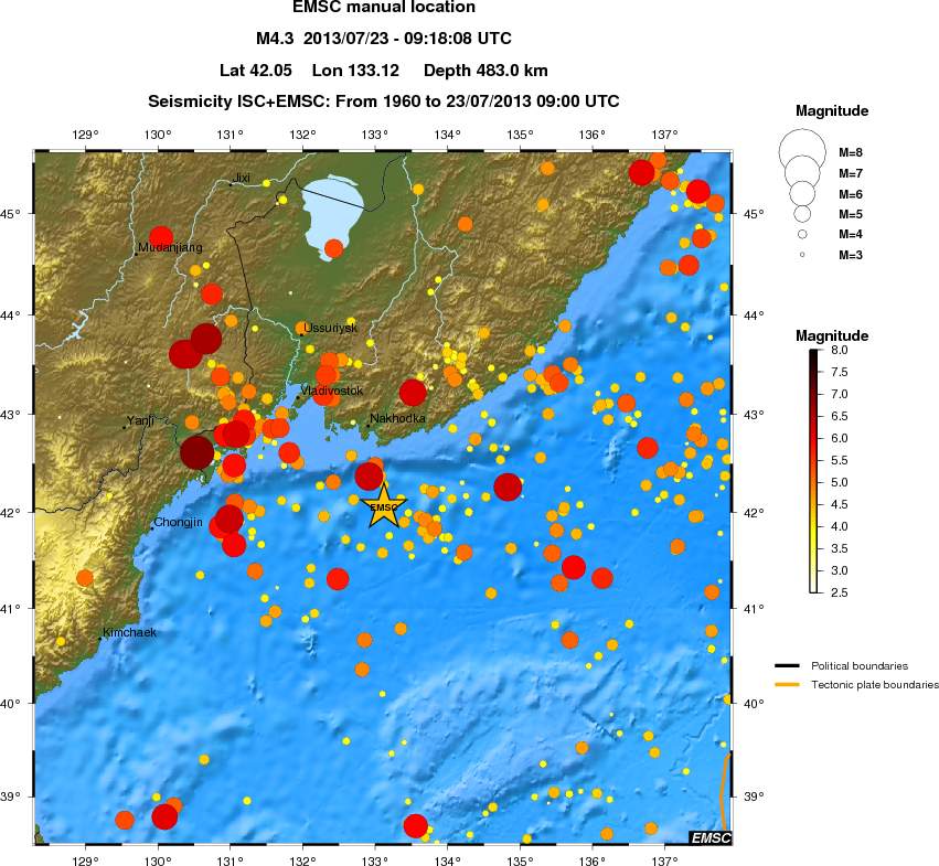 regional magnitude historical seismicity