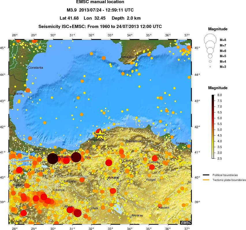 regional magnitude historical seismicity
