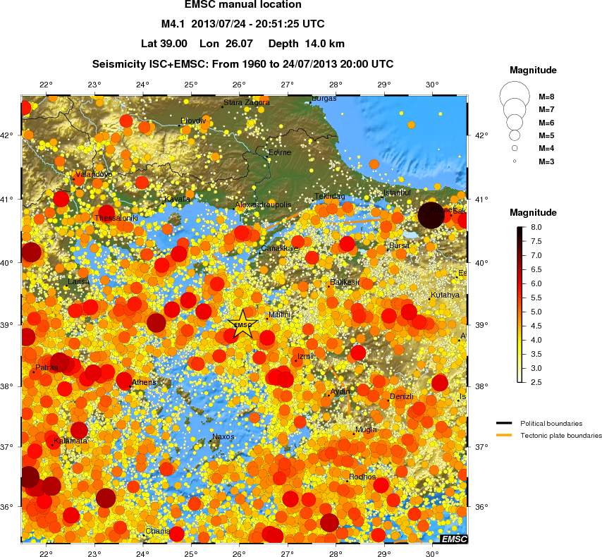 regional magnitude historical seismicity