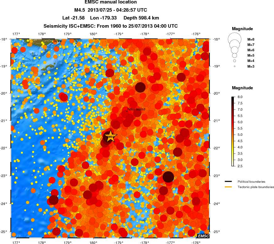 regional magnitude historical seismicity
