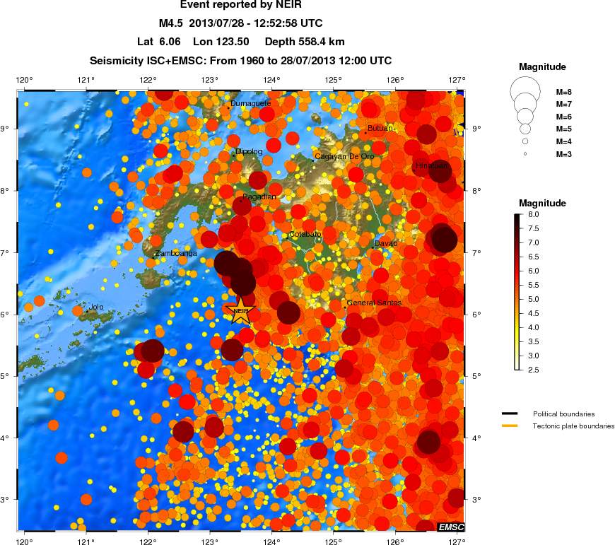 regional magnitude historical seismicity