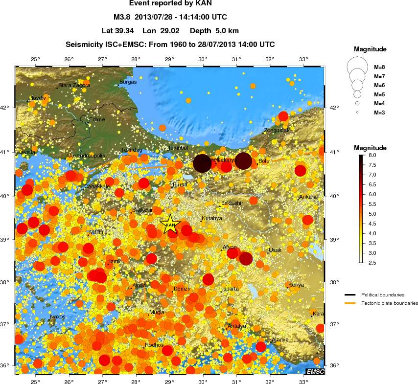 regional magnitude historical seismicity