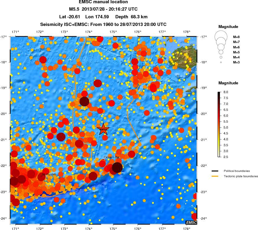 regional magnitude historical seismicity