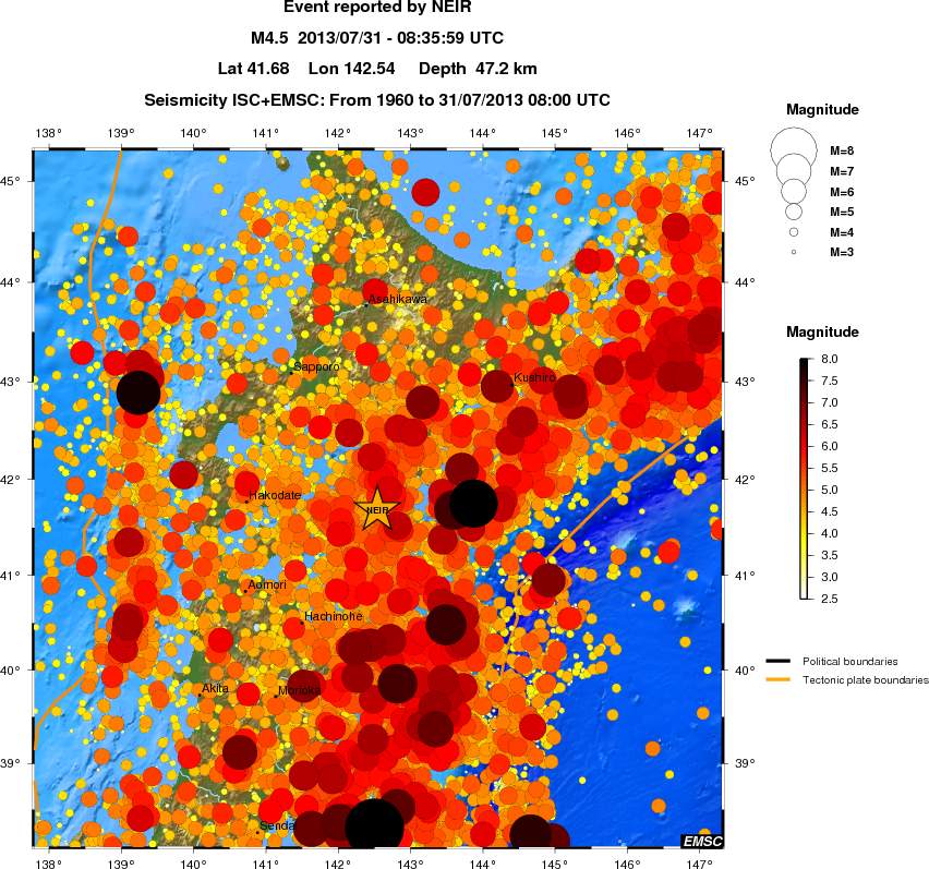 regional magnitude historical seismicity