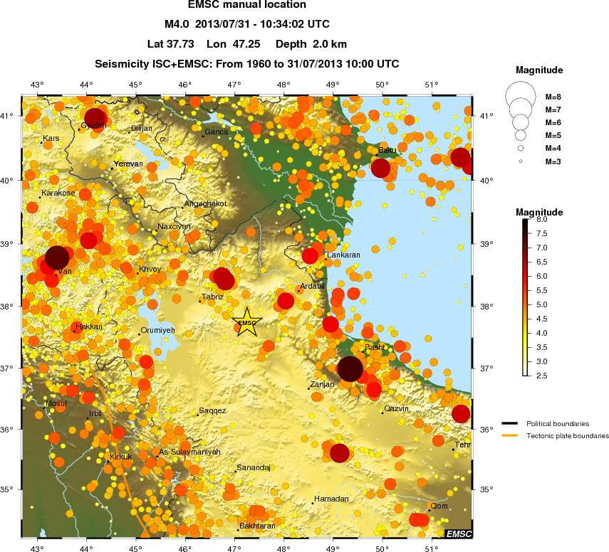 regional magnitude historical seismicity