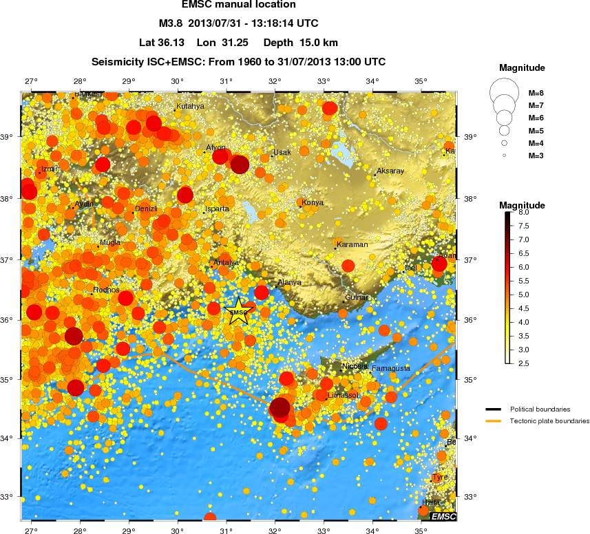 regional magnitude historical seismicity