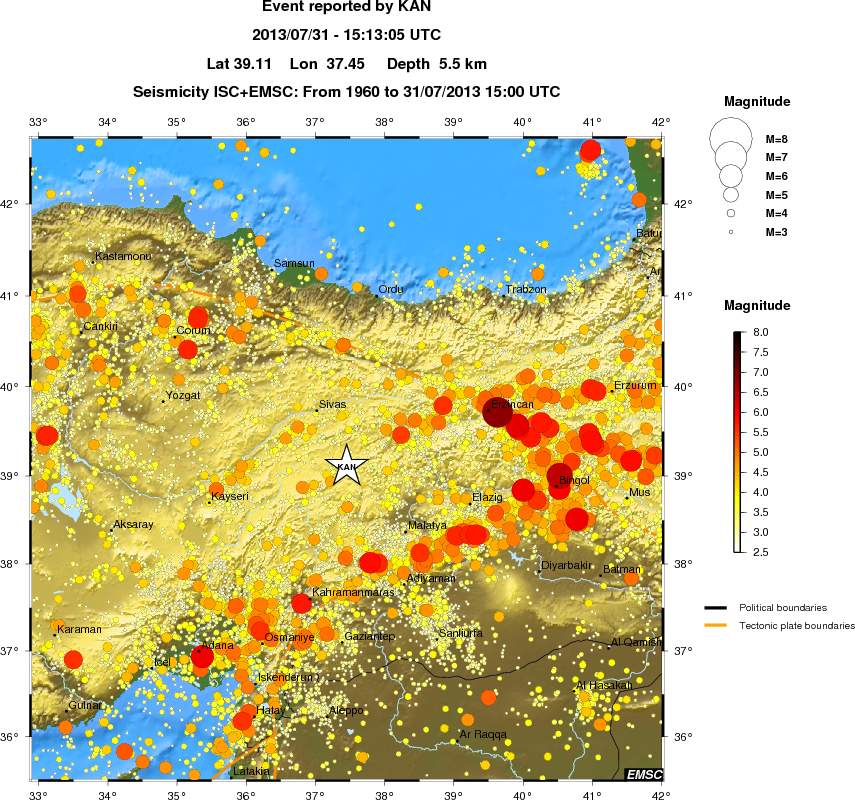 regional magnitude historical seismicity