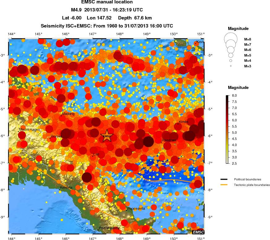 regional magnitude historical seismicity