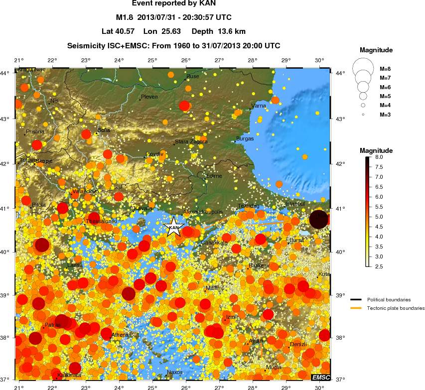 regional magnitude historical seismicity