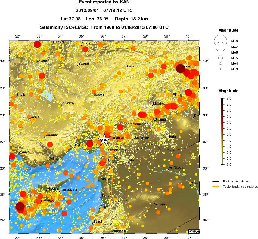 regional magnitude historical seismicity