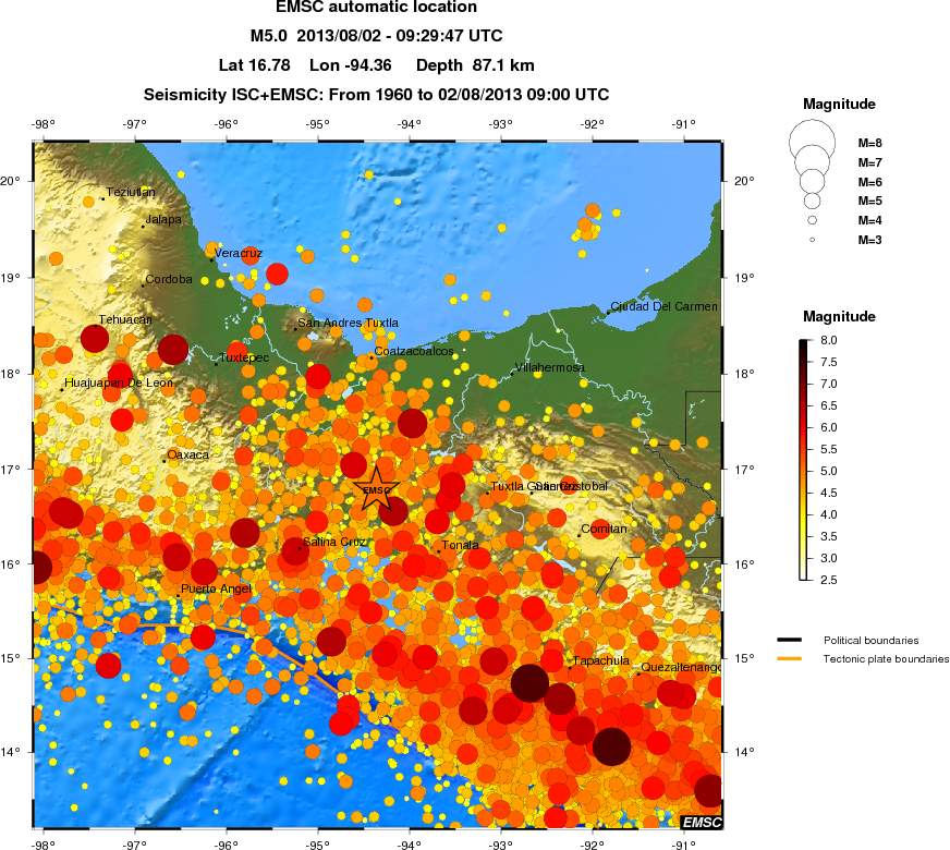 regional magnitude historical seismicity