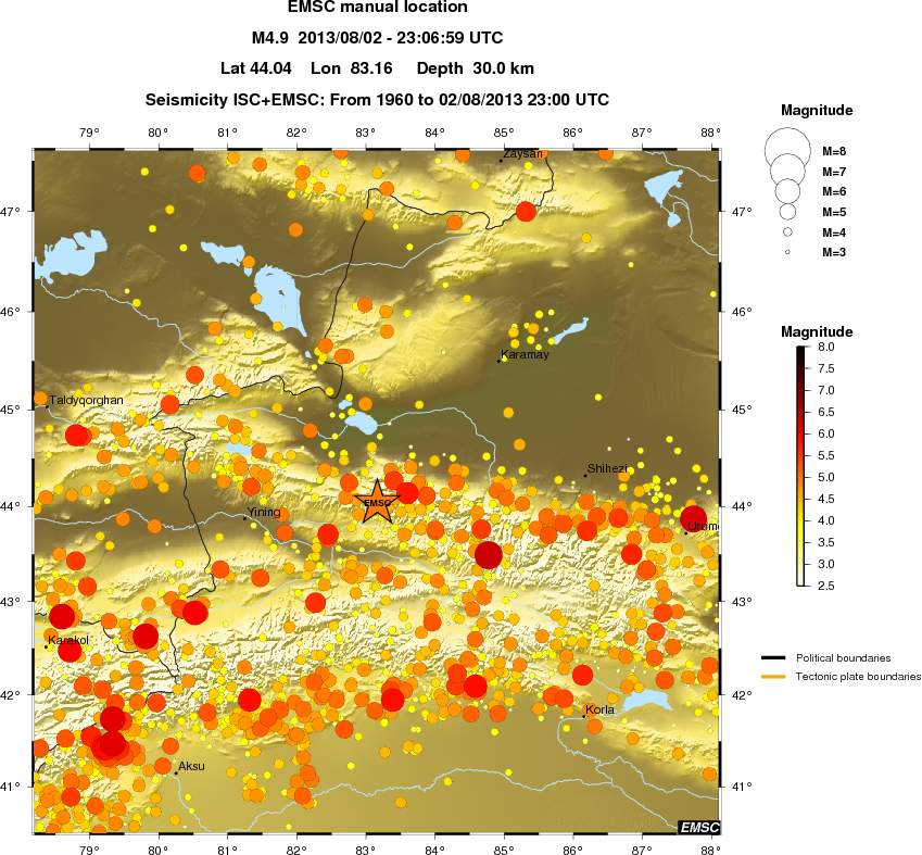 regional magnitude historical seismicity