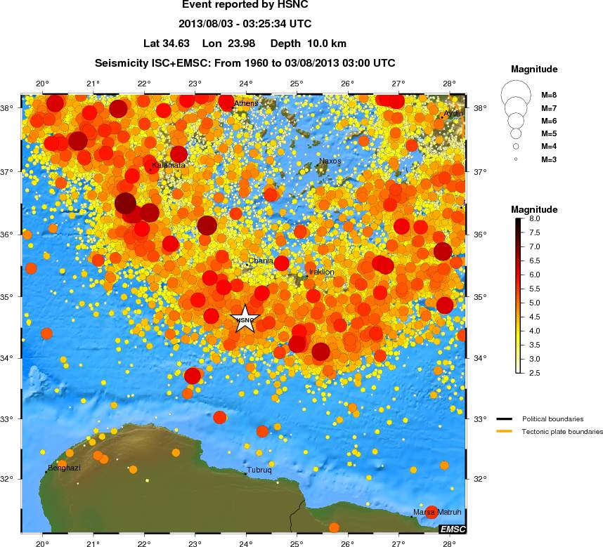 regional magnitude historical seismicity