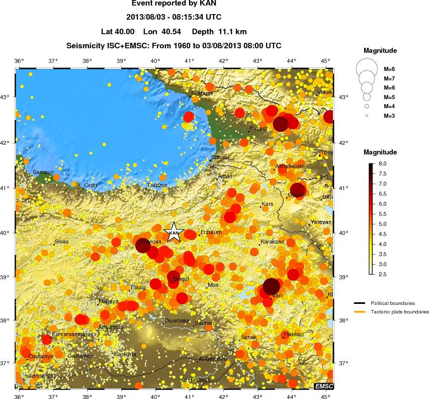 regional magnitude historical seismicity