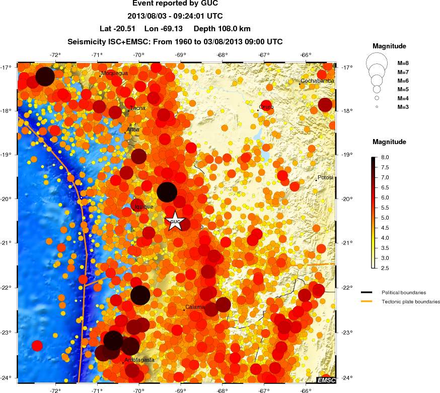 regional magnitude historical seismicity
