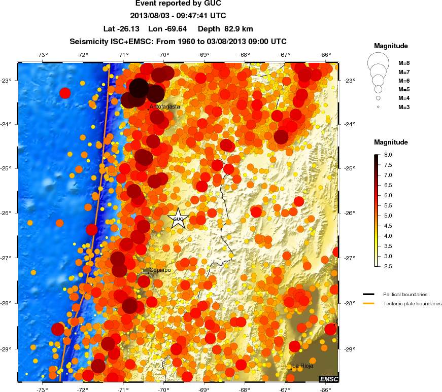 regional magnitude historical seismicity