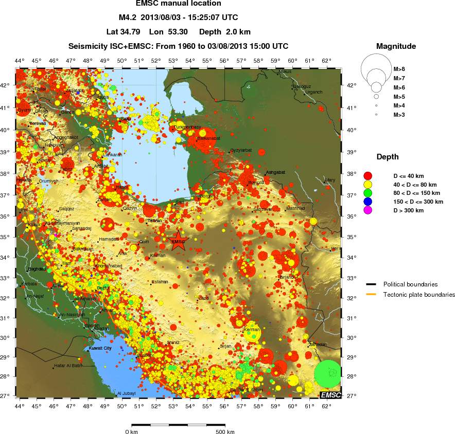 wide historical seismicity