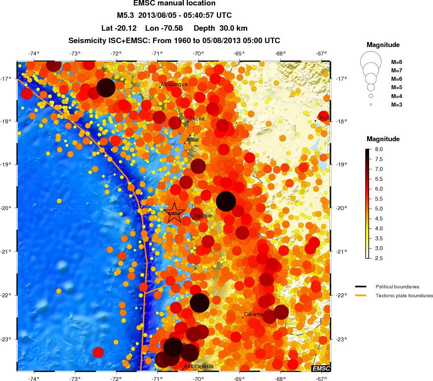 regional magnitude historical seismicity