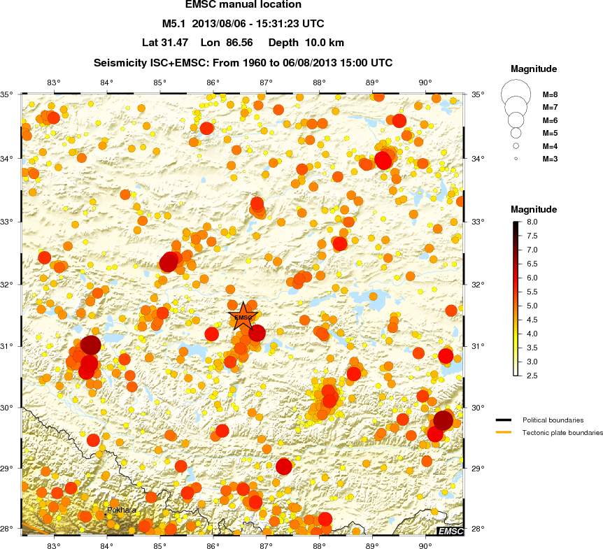regional magnitude historical seismicity