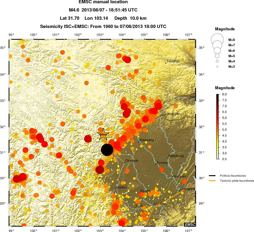 regional magnitude historical seismicity