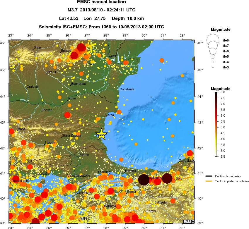regional magnitude historical seismicity