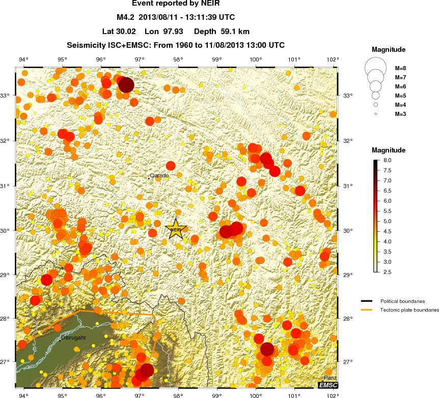 regional magnitude historical seismicity