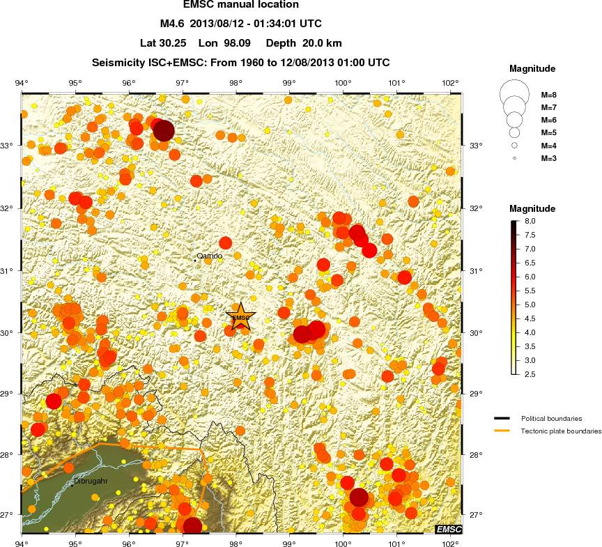 regional magnitude historical seismicity