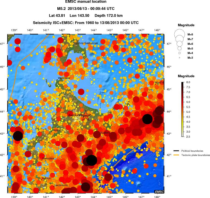 regional magnitude historical seismicity