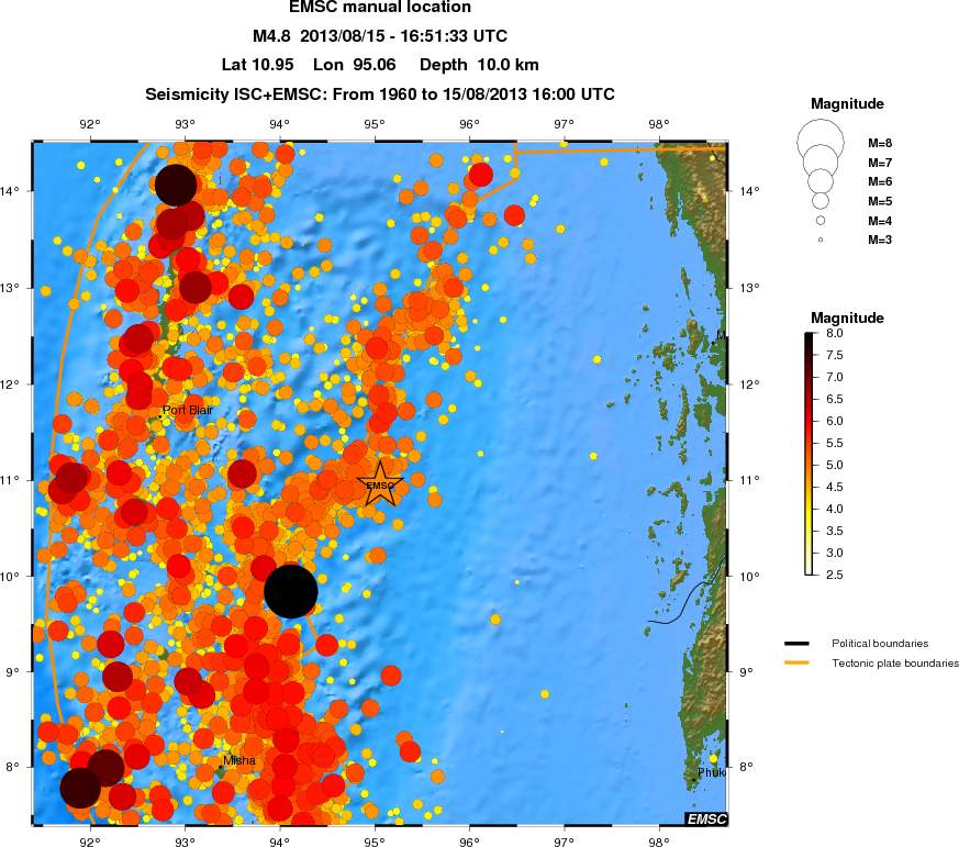regional magnitude historical seismicity
