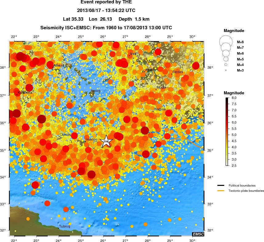 regional magnitude historical seismicity