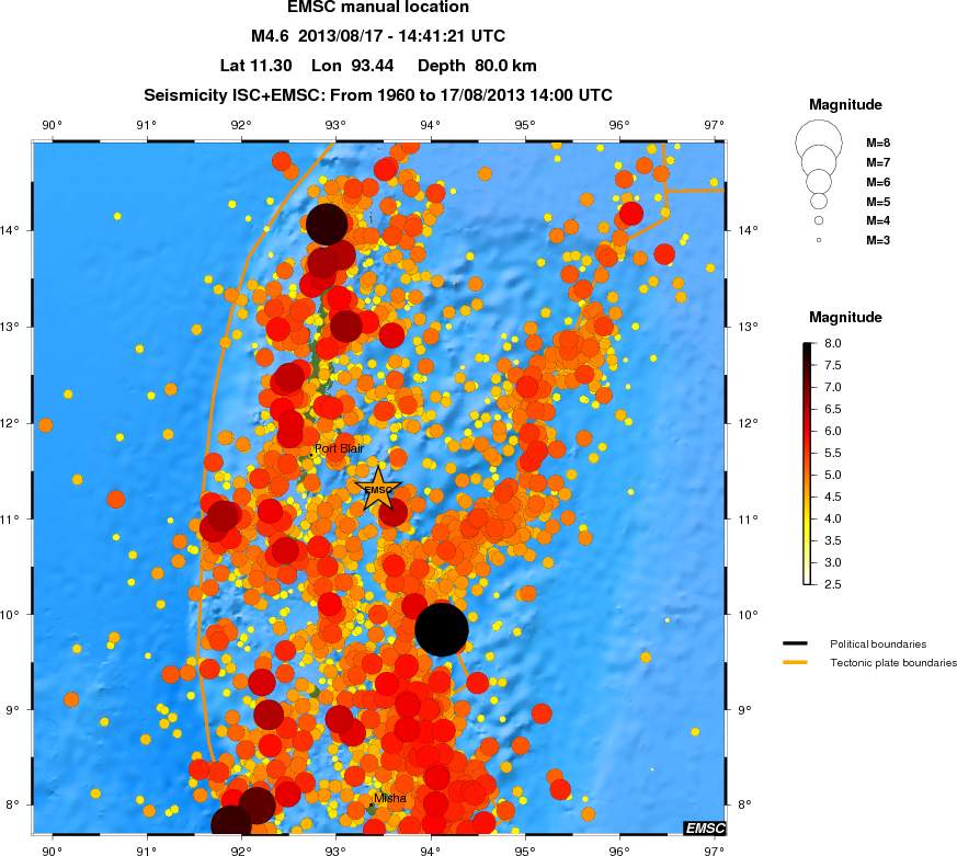 regional magnitude historical seismicity