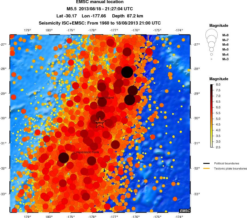 regional magnitude historical seismicity