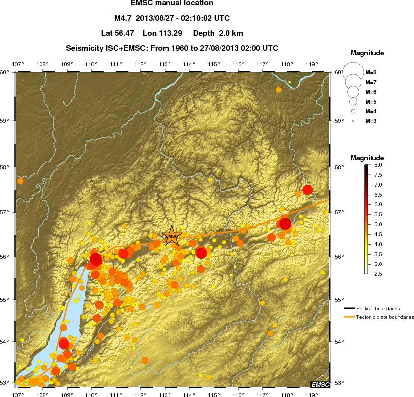 regional magnitude historical seismicity